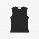 Sleeveless top in ribbed cotton jersey. Igormd tank top has a tight fit and a round neckline. fit with long sleeves.&nbsp;

