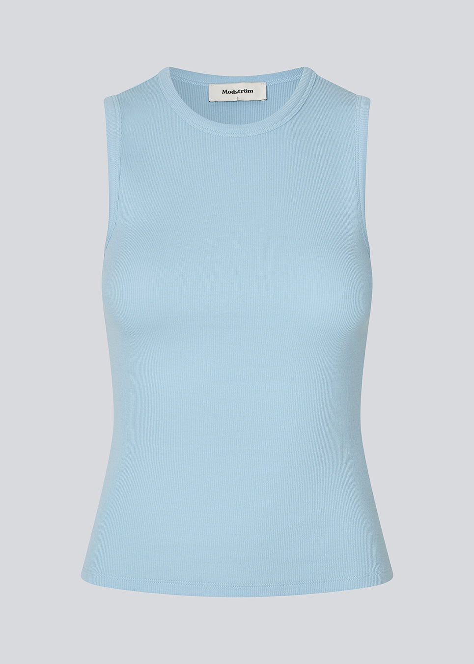 Sleeveless top in ribbed cotton jersey. Igormd tank top has a tight fit and a round neckline. fit with long sleeves.