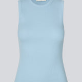 Sleeveless top in ribbed cotton jersey. Igormd tank top has a tight fit and a round neckline. fit with long sleeves.
