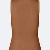 Sleeveless top in ribbed cotton jersey. Igormd tank top has a tight fit and a round neckline.
