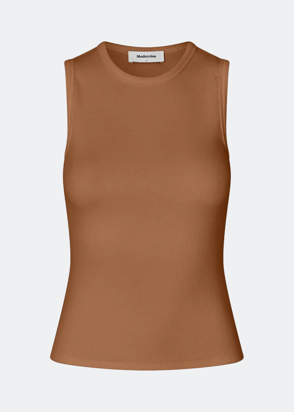 Sleeveless top in ribbed cotton jersey. Igormd tank top has a tight fit and a round neckline.