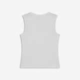 Sleeveless top in ribbed cotton jersey. Igormd tank top has a tight fit and a round neckline. fit with long sleeves.
