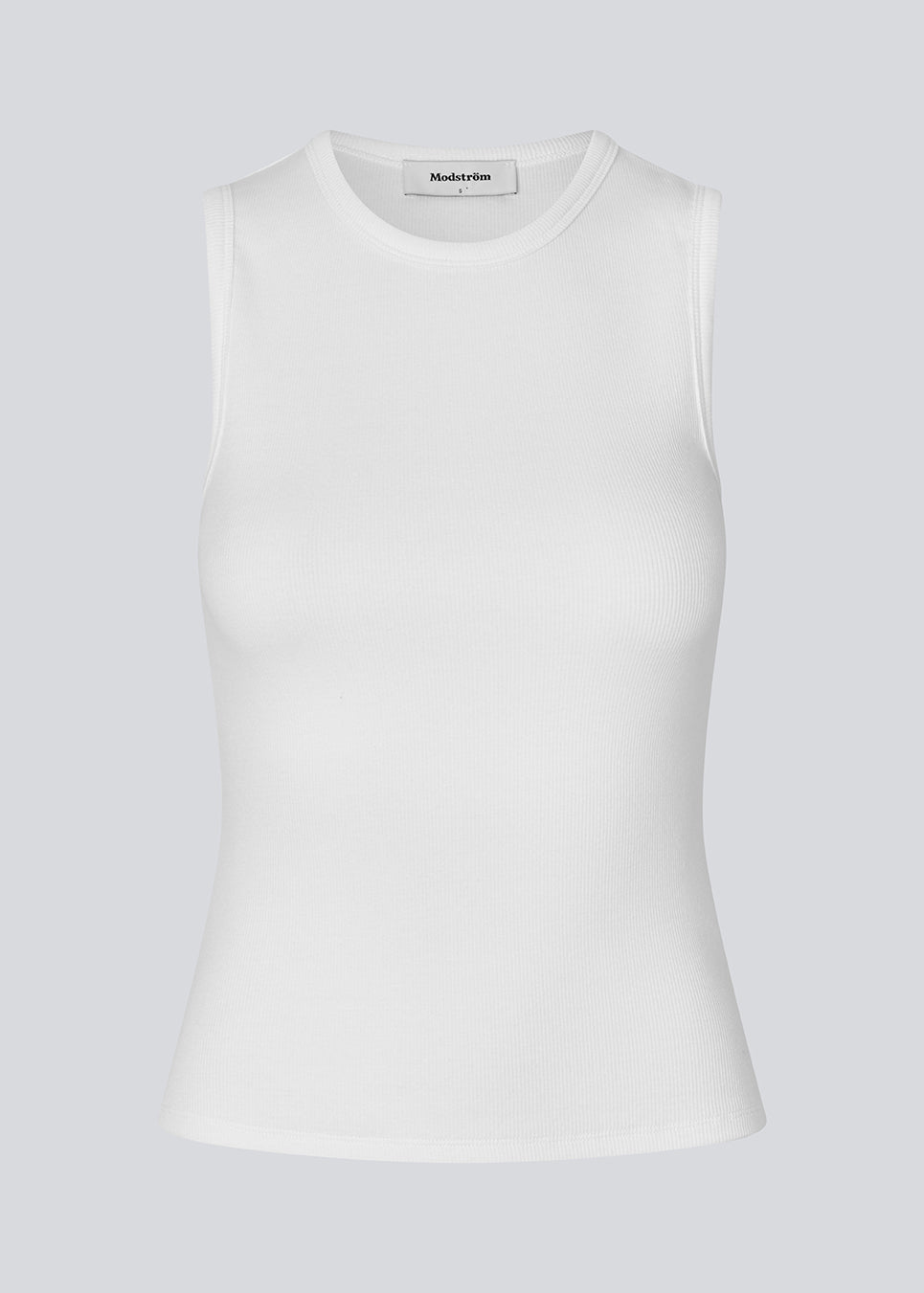 Sleeveless top in ribbed cotton jersey. Igormd tank top has a tight fit and a round neckline. fit with long sleeves.