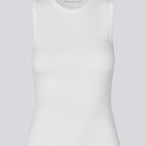 Sleeveless top in ribbed cotton jersey. Igormd tank top has a tight fit and a round neckline. fit with long sleeves.