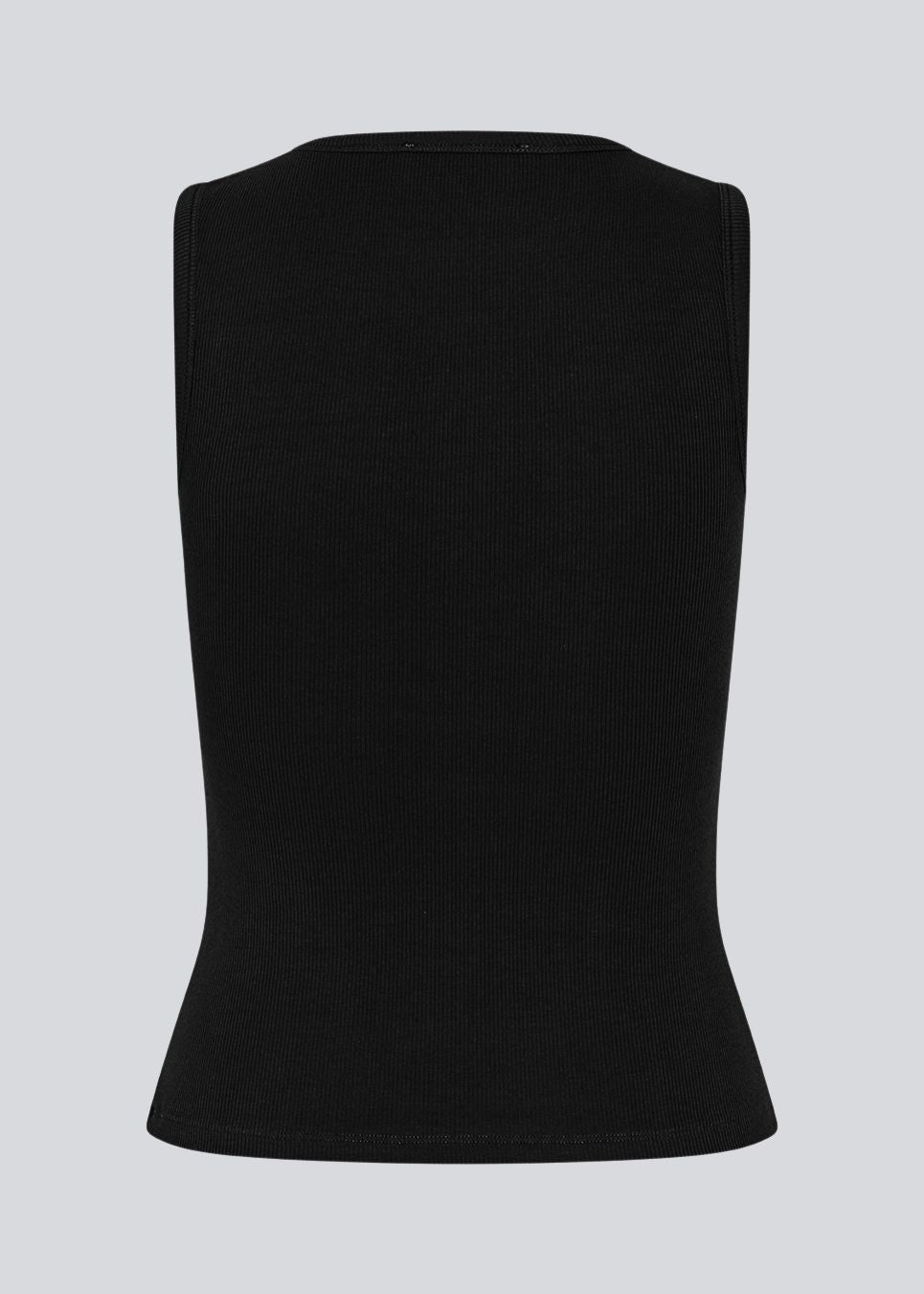 Sleeveless top in ribbed cotton jersey. Igormd tank top has a tight fit and a round neckline. fit with long sleeves.