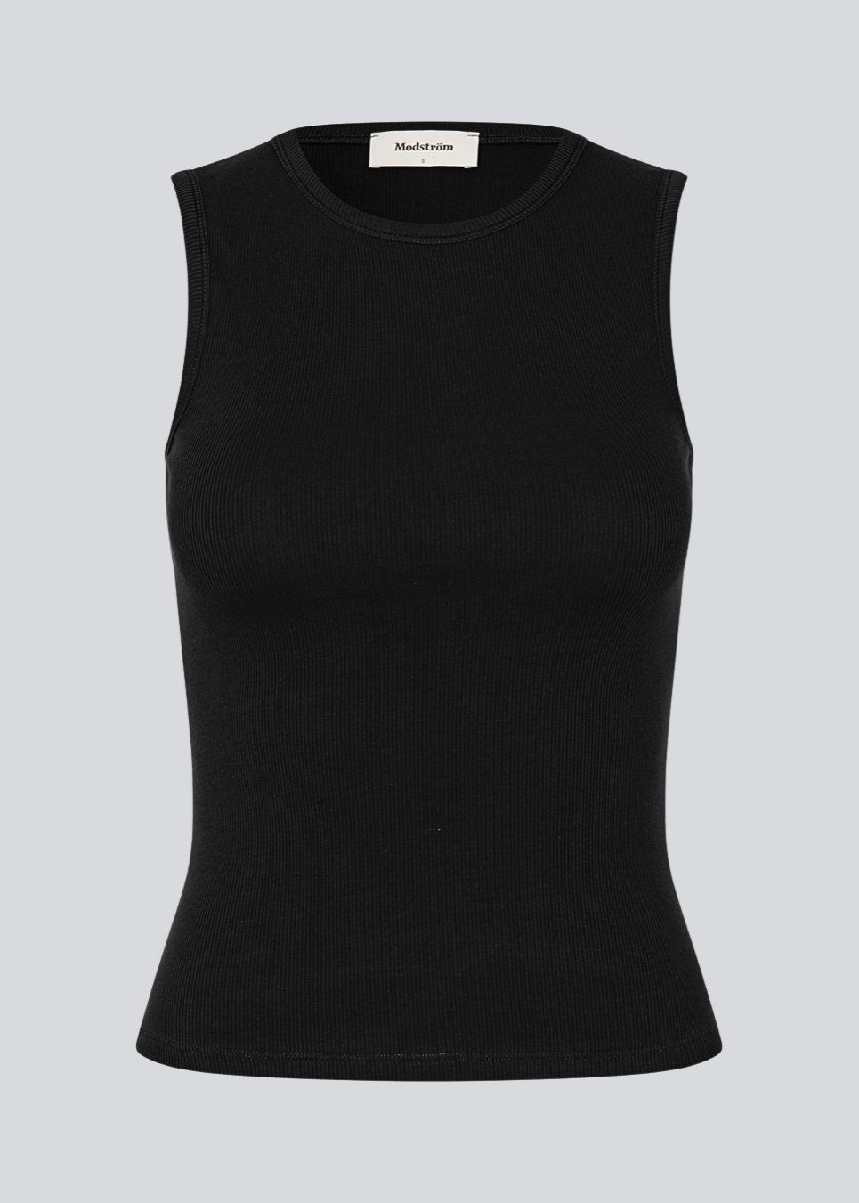 Sleeveless top in ribbed cotton jersey. Igormd tank top has a tight fit and a round neckline. fit with long sleeves.