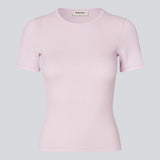 Basic t-shirt in soft cotton rib with stretch. Igormd short t-shirt has a tight fit with short sleeves.