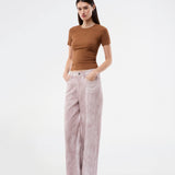 Basic t-shirt in soft cotton rib with stretch. Igormd short t-shirt has a tight fit with short sleeves.