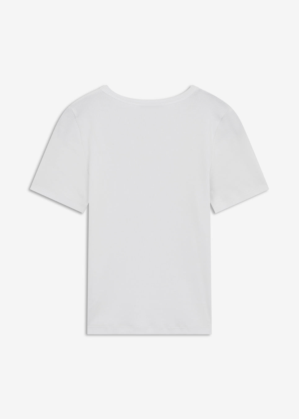 Soft basic t-shirt in white in soft cotton rib with stretch. Igormd short t-shirt has a tight fit with short sleeves.
