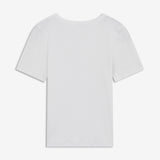 Soft basic t-shirt in white in soft cotton rib with stretch. Igormd short t-shirt has a tight fit with short sleeves.