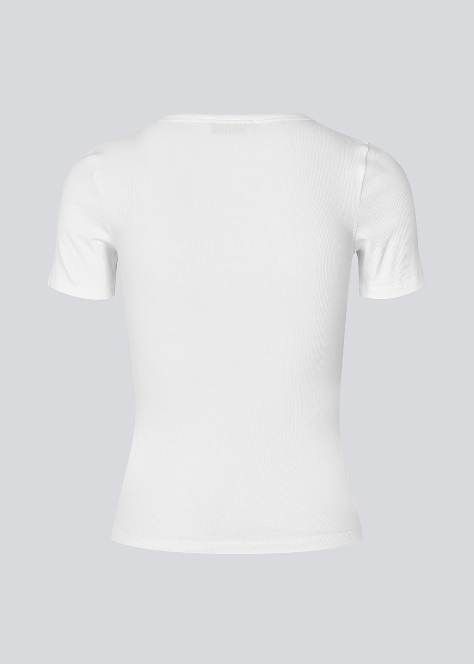 Soft basic t-shirt in white in soft cotton rib with stretch. Igormd short t-shirt has a tight fit with short sleeves.