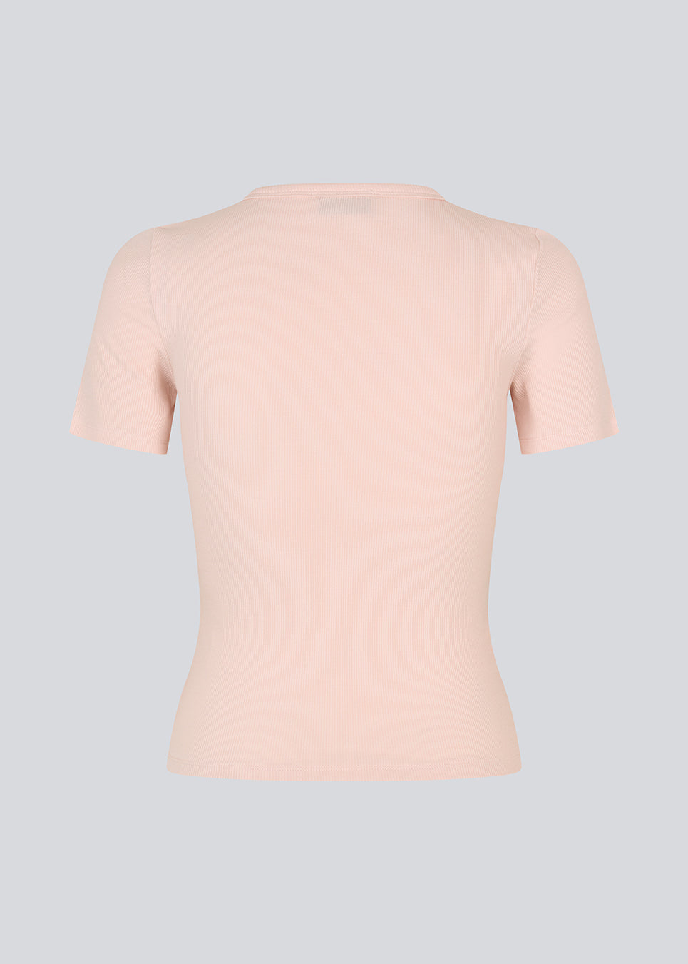Basic t-shirt in light pink in soft cotton rib with stretch. Igormd short t-shirt has a tight fit with short sleeves.&nbsp;
