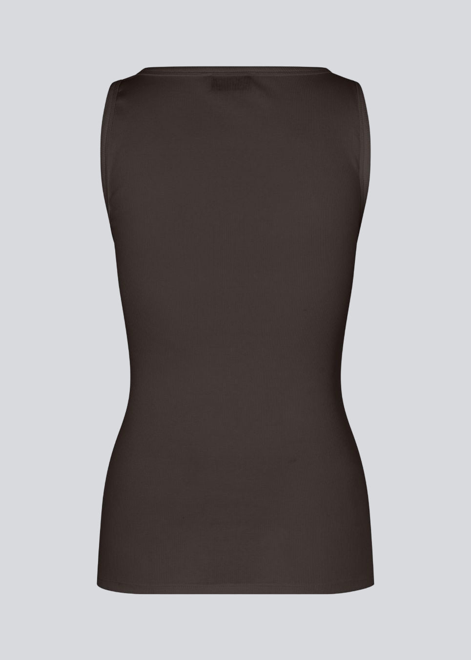 Sleeveless brown top in ribbed cotton jersey. Igormd tank top has a tight fit and a round neckline. fit with long sleeves.&nbsp;