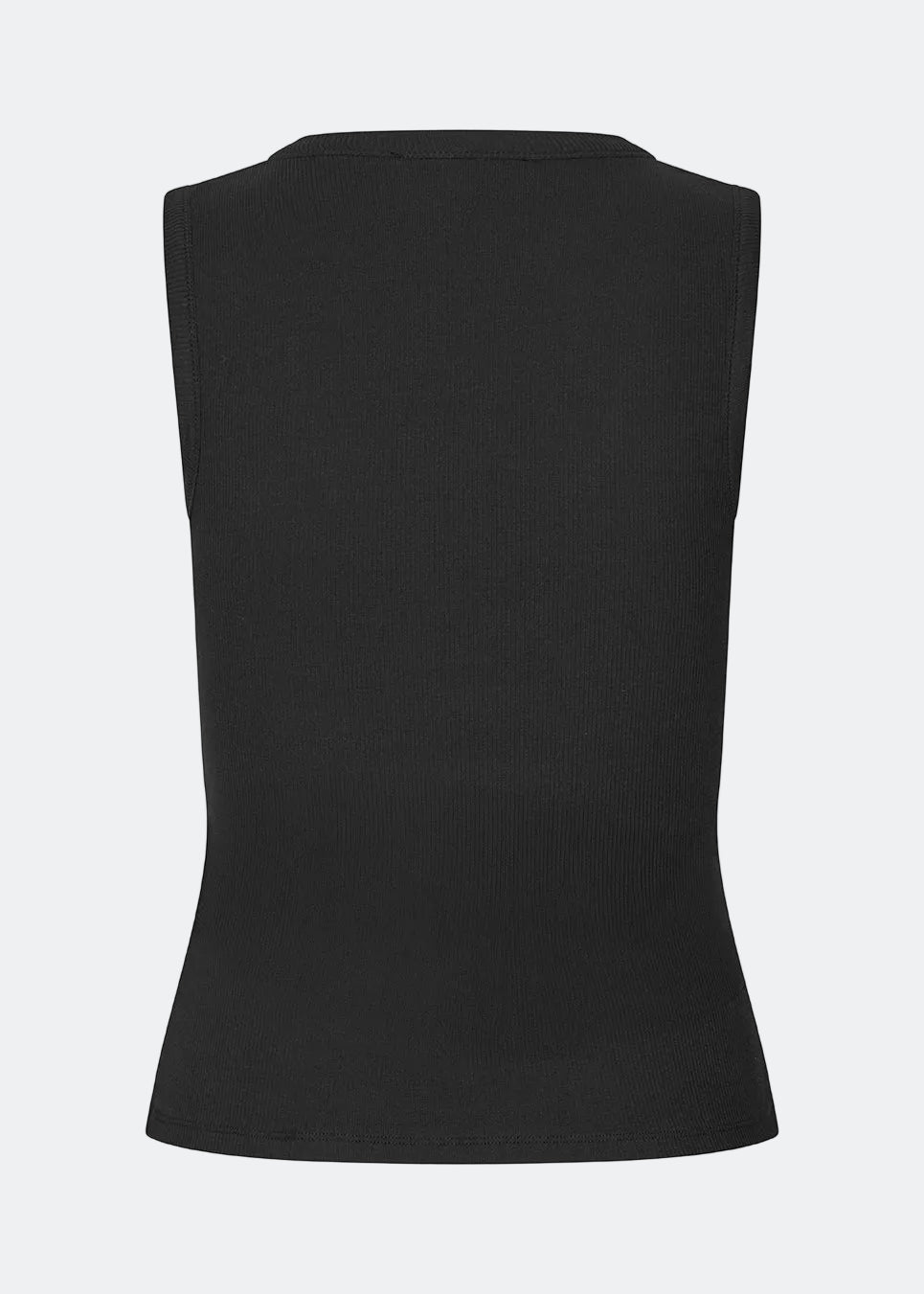 Sleeveless top in ribbed cotton jersey. Igormd tank top has a tight fit and a round neckline. fit with long sleeves. The model is 175 cm and wears a size s/36.