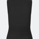 Sleeveless top in ribbed cotton jersey. Igormd tank top has a tight fit and a round neckline. fit with long sleeves. The model is 175 cm and wears a size s/36.