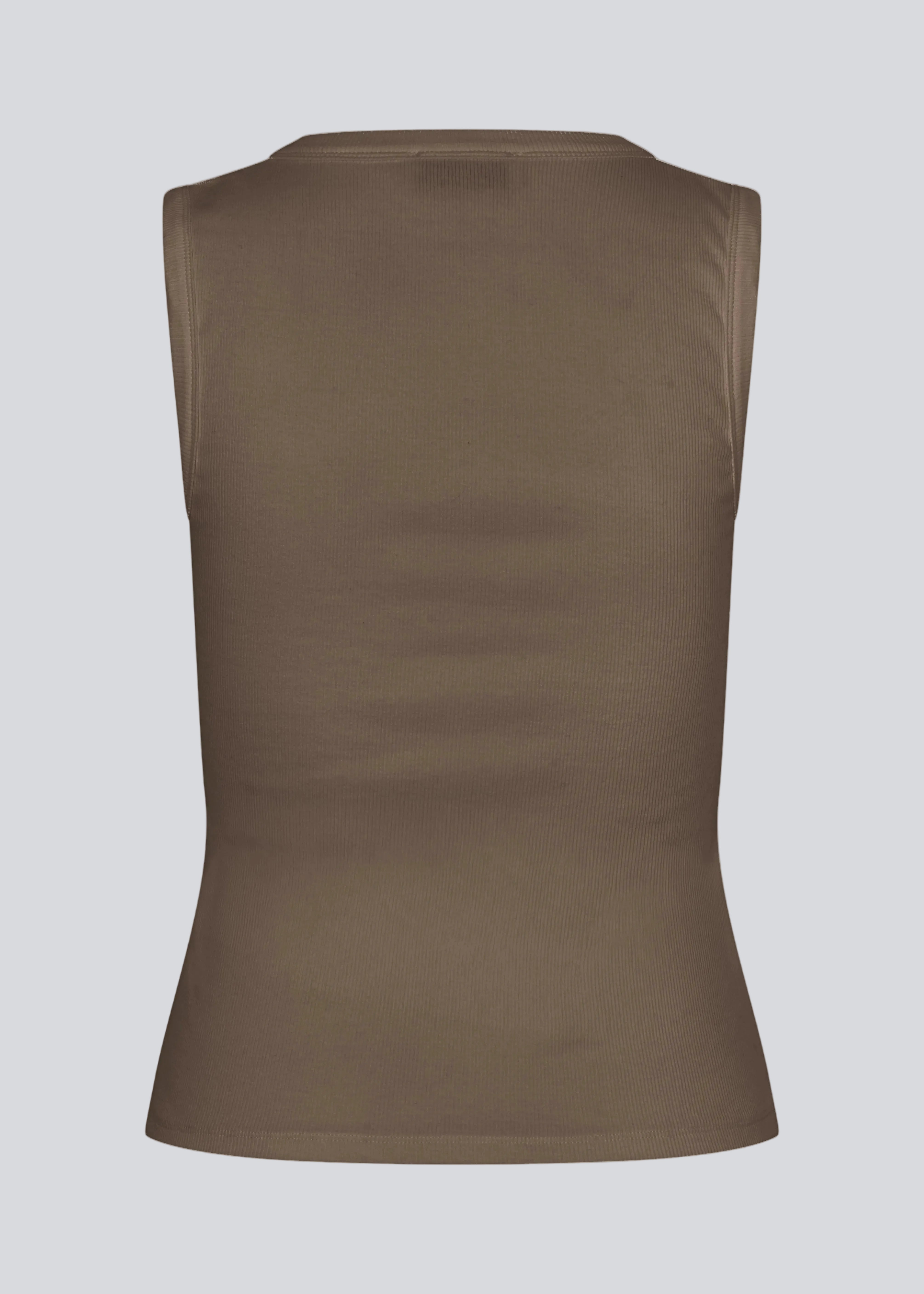 Sleeveless top in ribbed cotton jersey. Igormd tank top has a tight fit and a round neckline. fit with long sleeves.