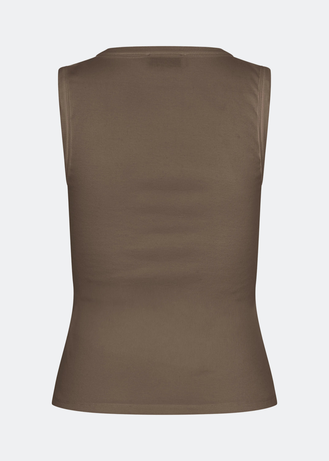 Sleeveless top in ribbed cotton jersey. Igormd tank top has a tight fit and a round neckline. fit with long sleeves.