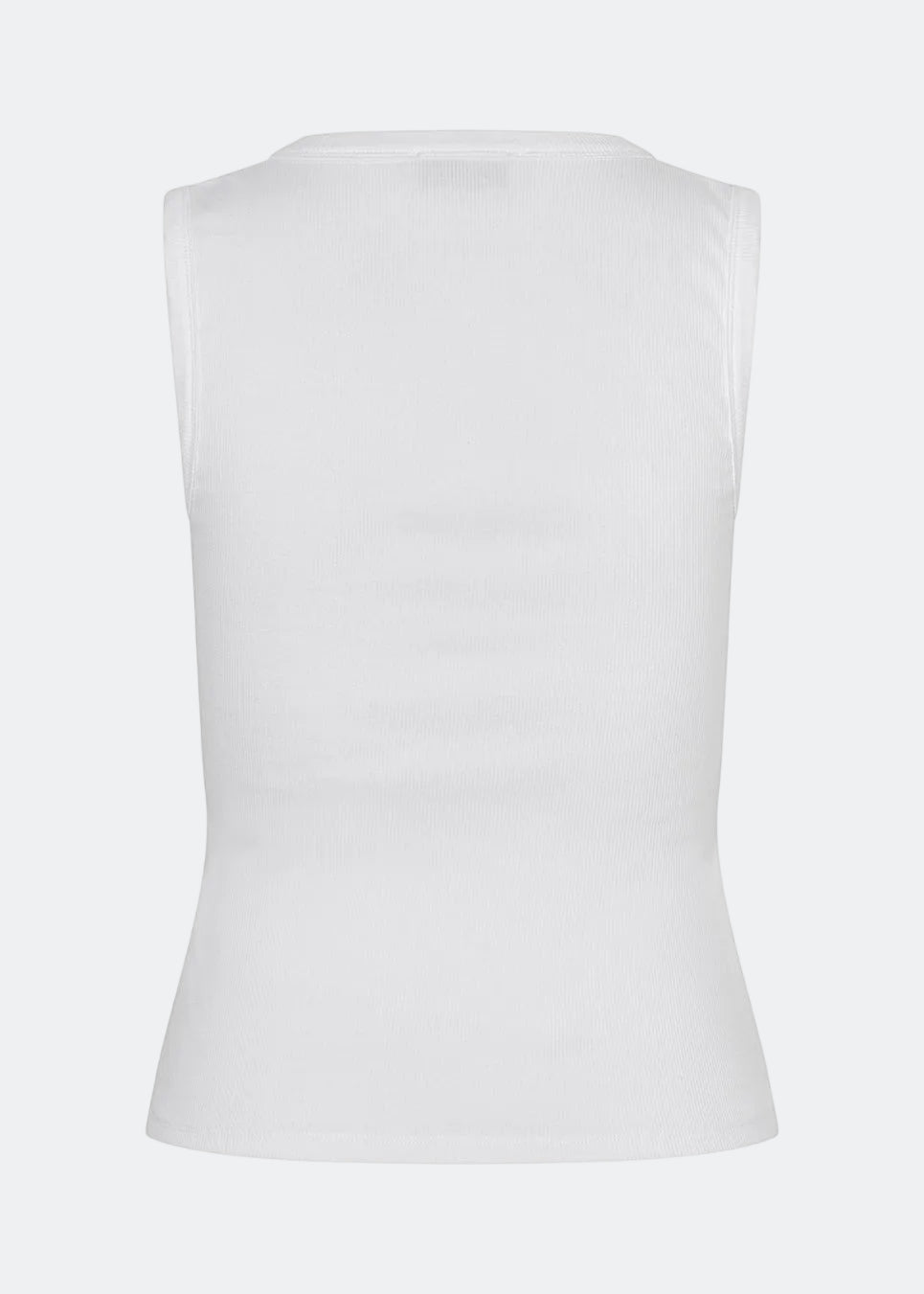 Sleeveless top in ribbed cotton jersey. Igormd tank top has a tight fit and a round neckline. fit with long sleeves. The model is 175 cm and wears a size s/36.