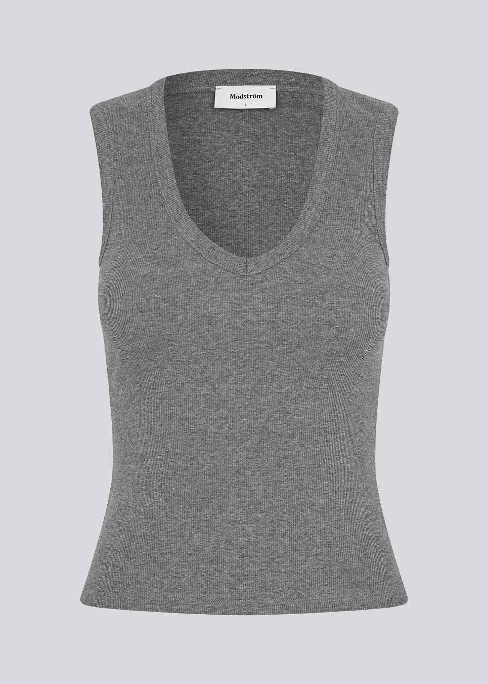 Sleeveless top in ribbed cotton jersey. Igormd tank top has a tight fit and a round neckline. fit with long sleeves.&nbsp;
