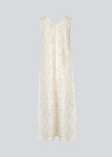 Sleeveless beige dress in a slightly see-through material with lining. IvyMD dress has a loose fit and a V-neckline.