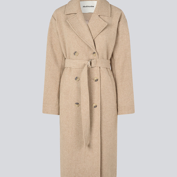 Shop - JakariMD coat - Beige Twill Melange – Modström COM