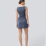 JosefineMD tank flare dress - Ombre Blue
