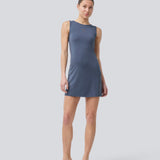 JosefineMD tank flare dress - Ombre Blue