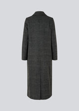 Classic, double-breasted wool coat in a grey color with collar and notch lapels. JuniperMD check coat has a relaxed fit, lining and a slit in the back.