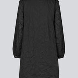 Short dress in embroidered cotton. KaidenMD dress has a classic A-line and an opening in front with a button closure.