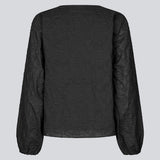 Top with long loose sleeves in embroidered cotton. KaidenMD top has a loose fit and a v-neck.