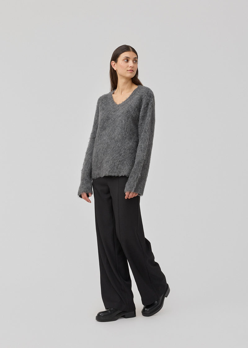 KaneMD v-neck - Dark Grey Melange