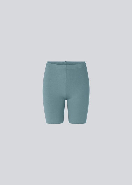 Comfortable and basic shorts which will be perfect under a dress or skirt. The color is Stormy Sea, blue.