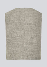 Suit vest in a structured material. KieraMD vest has a loose fit, 3 front pockets and lining.