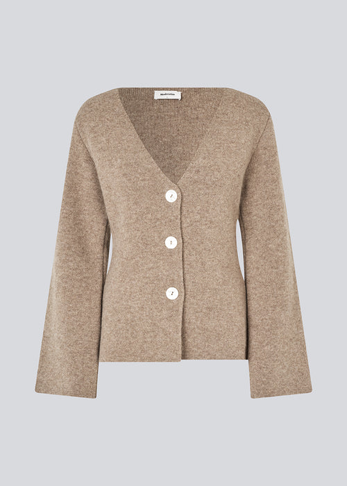 KlaytonMD cardigan Dark Beige Mel