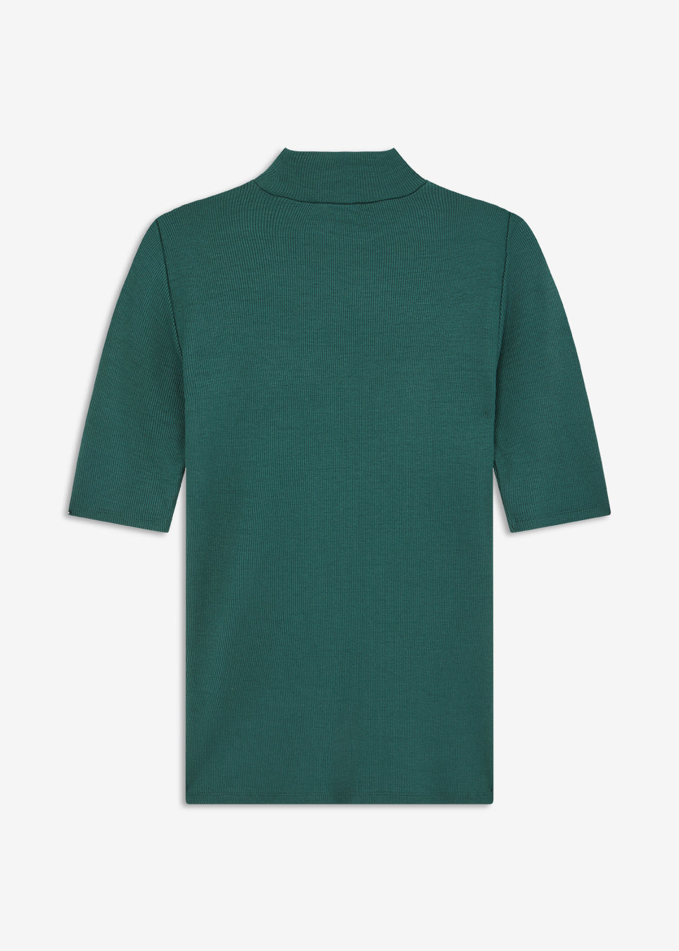 Short-sleeved t-shirt with a high neck. Krown t-shirt in the popular colour Bottle Green is in a nice rib quality and has a tight fit.