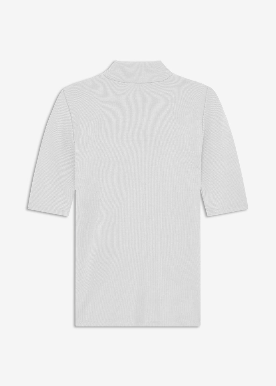 Short-sleeved white t-shirt with a high neck. Krown t-shirt is of a nice rib quality and has a tight fit. A must-have basic style in your wardrobe.&nbsp;