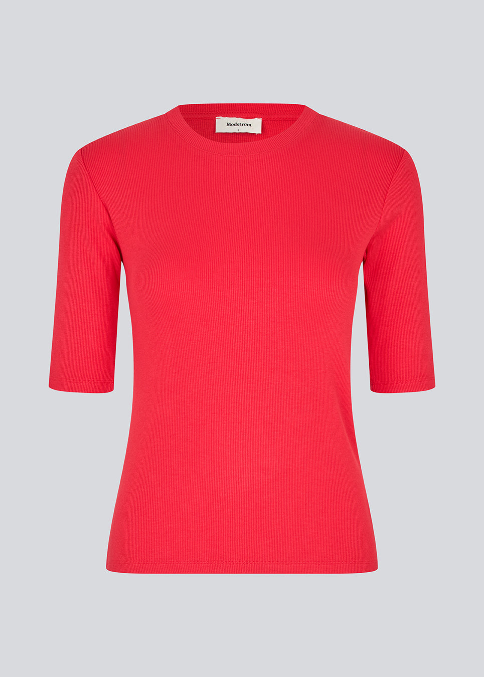 Short-sleeved red t-shirt in a rib material. KrownMD o-neck t-shirt has a tight fit and a round neck.

Material:
5% Elastane
95% LENZING™ ECOVERO™ Viscose