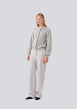 Soft grey cardigan in knit. LenniMD cardigan has a button closure in front and loose sleeves with rib.
