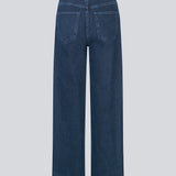Classic jeans with wide legs and metal studs on the sides. LuccaMD jeans has a zipper, side pockets and two back pockets