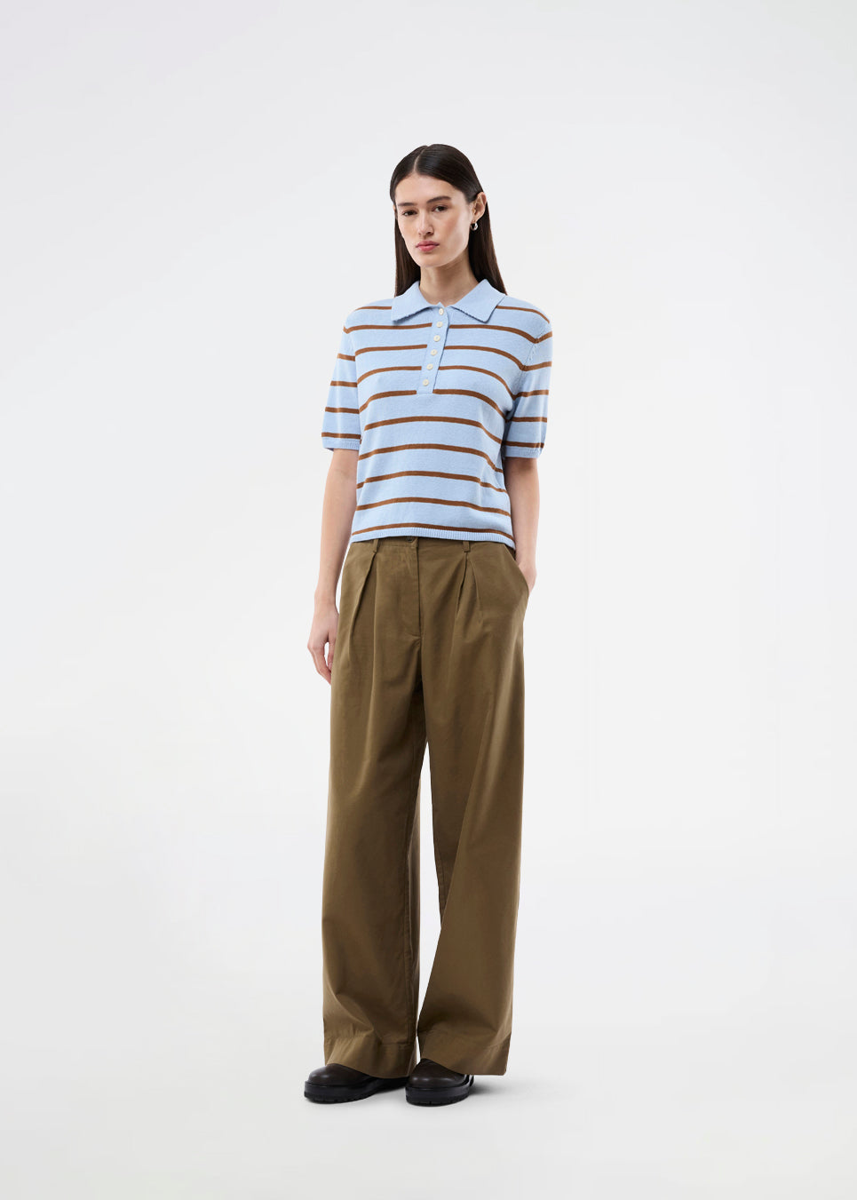 Soft knitted polo in plain jersey knit. The MalvaMD SS Polo is made from a soft, breathable cotton with short sleeves and a classic collar with a button placket. A timeless, versatile design perfect for everyday wear or weekend styling.
