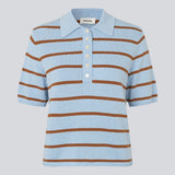 Soft knitted polo in plain jersey knit. The MalvaMD SS Polo is made from a soft, breathable cotton with short sleeves and a classic collar with a button placket. A timeless, versatile design perfect for everyday wear or weekend styling.