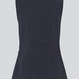 Sleeveless top with a buttonclosure in front. MathildeMD top is fitted and has a square neckline.