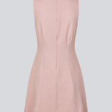 Fitted dress without sleeves. MaxwellMD tank dress has a round neck and an invisible zipper in the back.
