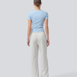 Pants with wide legs in 100% cotton. NanikaMD stripe pants has an elastisk waistband and sidepockets.
