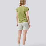 Short-sleeved t-shirt in green made of 100% organic cotton. NeomaMD t-shirt has a v-neck and a loose fit.