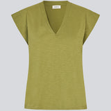 Short-sleeved t-shirt in green made of 100% organic cotton. NeomaMD t-shirt has a v-neck and a loose fit.