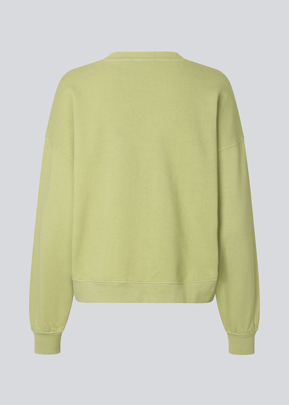 Sweatshirt in light green/æime green with logo made in a cotton mixture. NiarnMD o-neck has a round neckline and ribbing at the sleeves and bottom.
