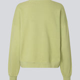Sweatshirt in light green/æime green with logo made in a cotton mixture. NiarnMD o-neck has a round neckline and ribbing at the sleeves and bottom.