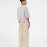 Shortsleeved cardigan in soft knit. NoeMD cardigan has a loose fit and button closure at the front.