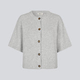Shortsleeved cardigan in soft knit. NoeMD cardigan has a loose fit and button closure at the front.